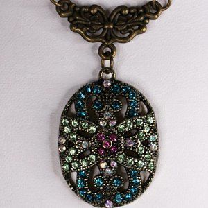 Antique Style Rhinestone Necklace